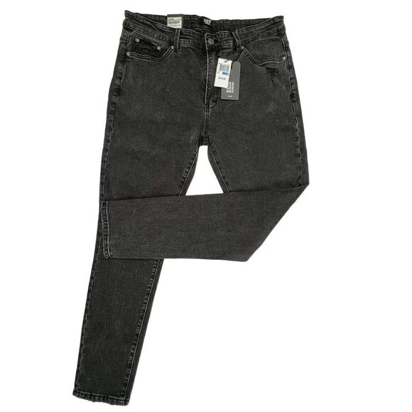 New ZeeGeeWhy Men Black Ripped Jeans Pipes Skinny Casual Cotton Pants US 36 - Picture 8 of 15